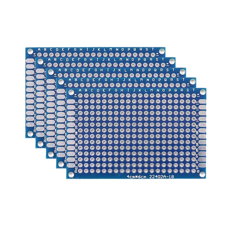 5/10PCS PCB Board Prototype Board Blue 2x8/3x7/4x6/5x7/7x9cm Double Sided Circuit Boards For DIY Soldering Project Selvanelle