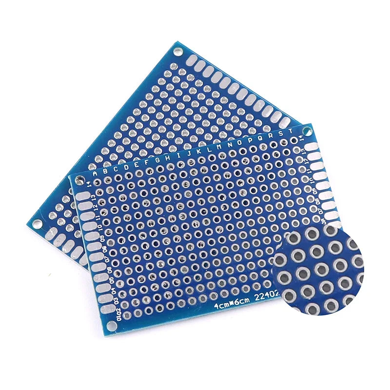 5/10PCS PCB Board Prototype Board Blue 2x8/3x7/4x6/5x7/7x9cm Double Sided Circuit Boards For DIY Soldering Project Selvanelle