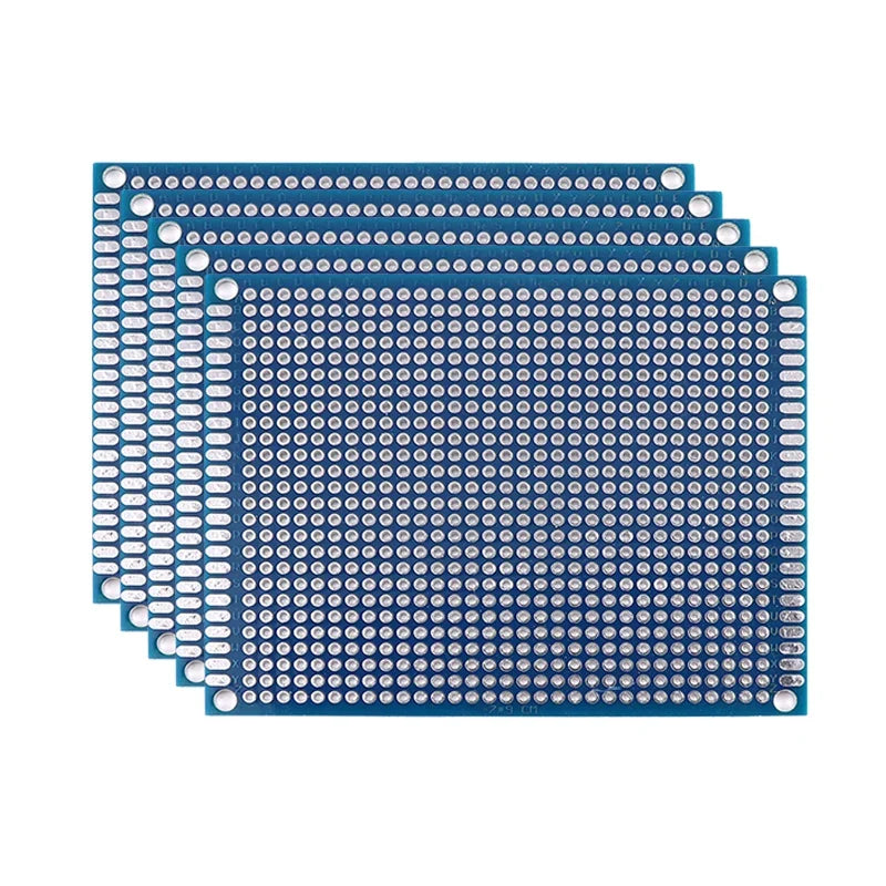 5/10PCS PCB Board Prototype Board Blue 2x8/3x7/4x6/5x7/7x9cm Double Sided Circuit Boards For DIY Soldering Project Selvanelle