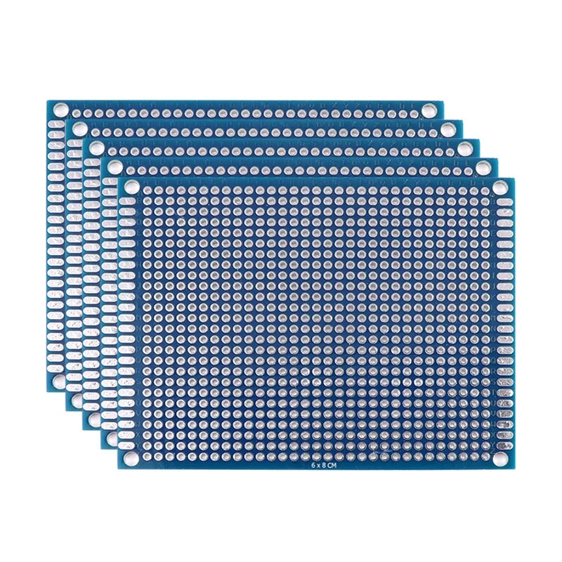5/10PCS PCB Board Prototype Board Blue 2x8/3x7/4x6/5x7/7x9cm Double Sided Circuit Boards For DIY Soldering Project Selvanelle