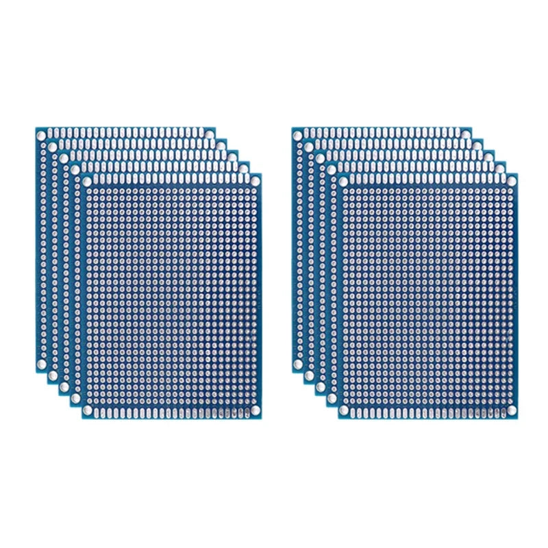 5/10PCS PCB Board Prototype Board Blue 2x8/3x7/4x6/5x7/7x9cm Double Sided Circuit Boards For DIY Soldering Project Selvanelle