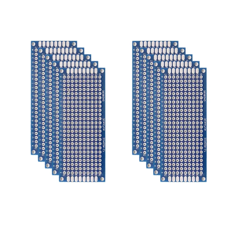 5/10PCS PCB Board Prototype Board Blue 2x8/3x7/4x6/5x7/7x9cm Double Sided Circuit Boards For DIY Soldering Project Selvanelle