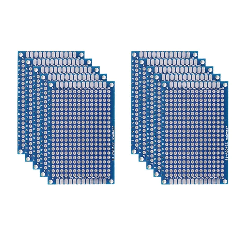 5/10PCS PCB Board Prototype Board Blue 2x8/3x7/4x6/5x7/7x9cm Double Sided Circuit Boards For DIY Soldering Project Selvanelle