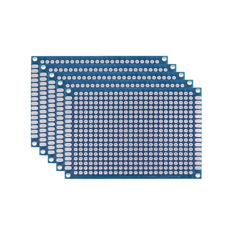 5/10PCS PCB Board Prototype Board Blue 2x8/3x7/4x6/5x7/7x9cm Double Sided Circuit Boards For DIY Soldering Project Selvanelle