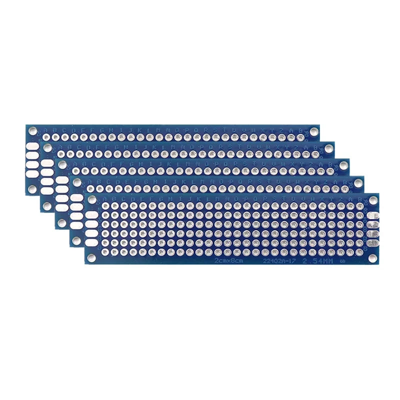 5/10PCS PCB Board Prototype Board Blue 2x8/3x7/4x6/5x7/7x9cm Double Sided Circuit Boards For DIY Soldering Project Selvanelle