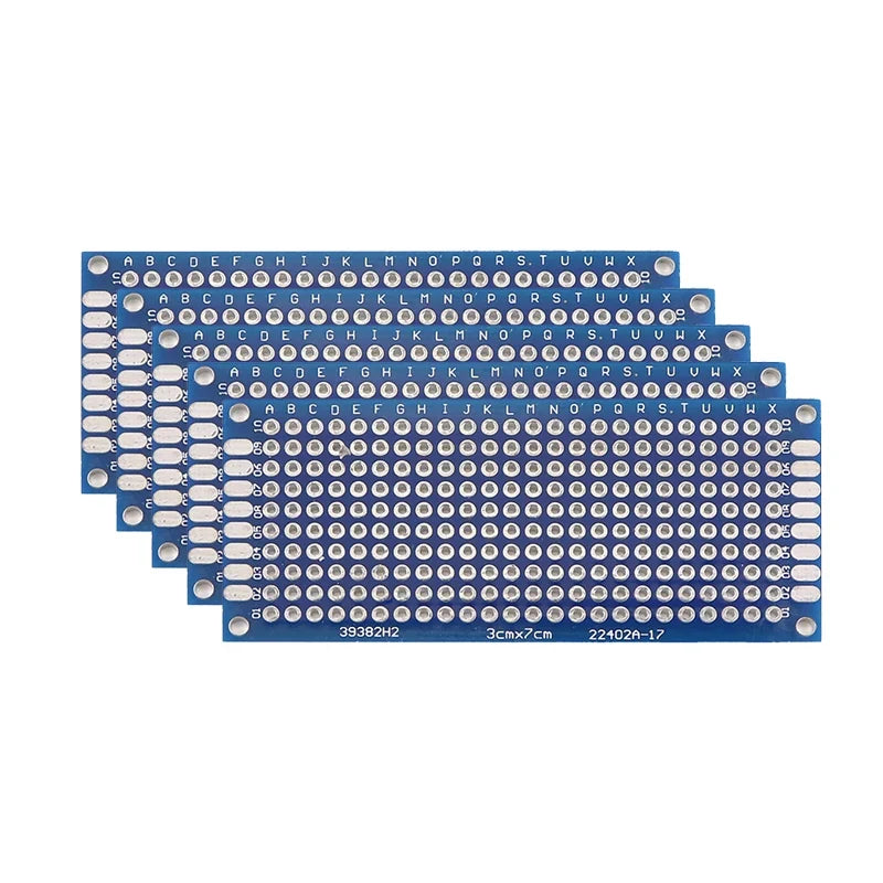 5/10PCS PCB Board Prototype Board Blue 2x8/3x7/4x6/5x7/7x9cm Double Sided Circuit Boards For DIY Soldering Project Selvanelle