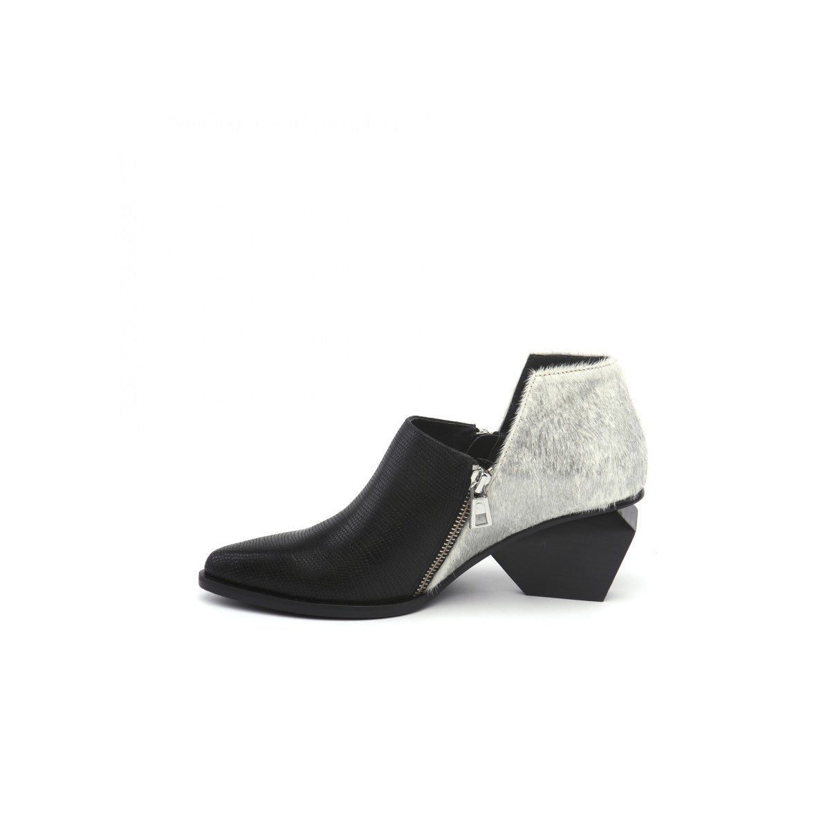 Block Heel Leather Ankle Boots Jady Rose