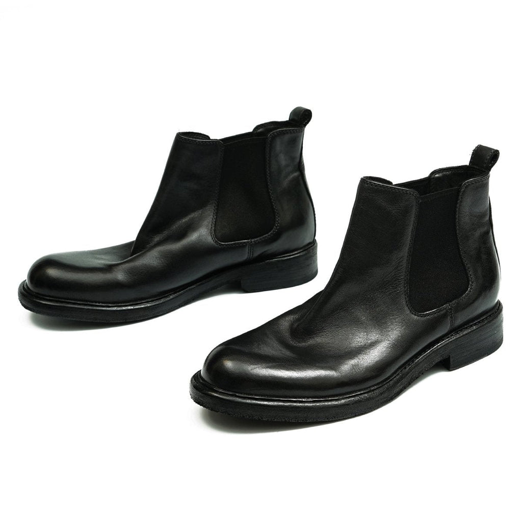 Horsehide Chelsea Boots Classic Ankle Boots for Men Neweyesee