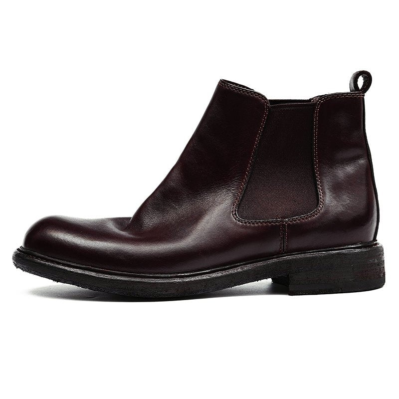 Horsehide Chelsea Boots Classic Ankle Boots for Men Neweyesee