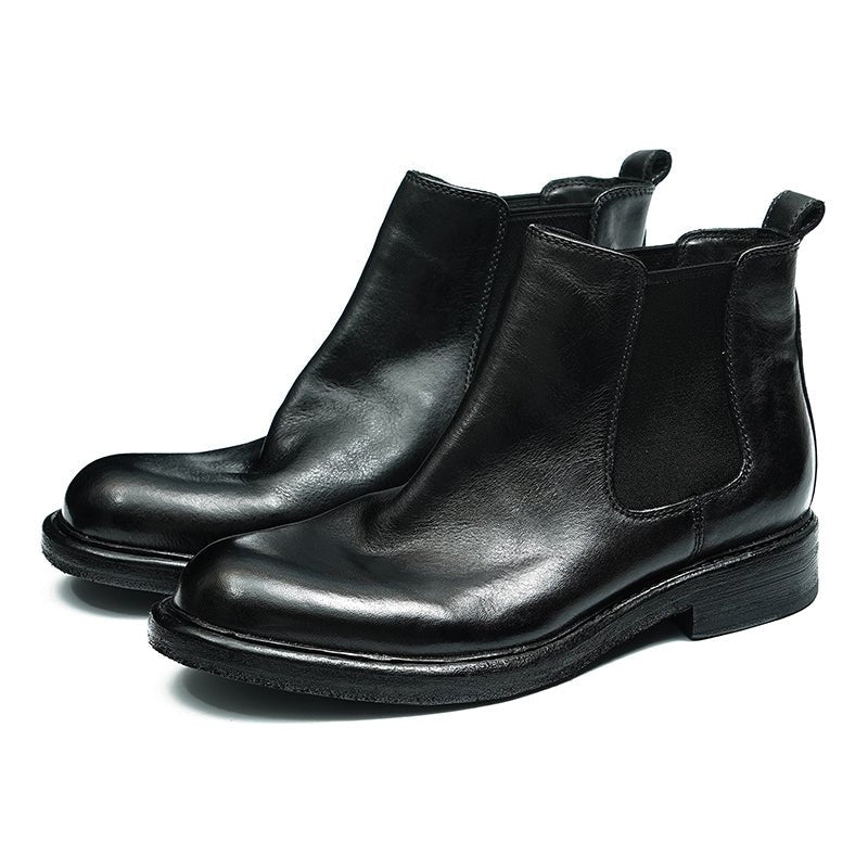 Horsehide Chelsea Boots Classic Ankle Boots for Men Neweyesee