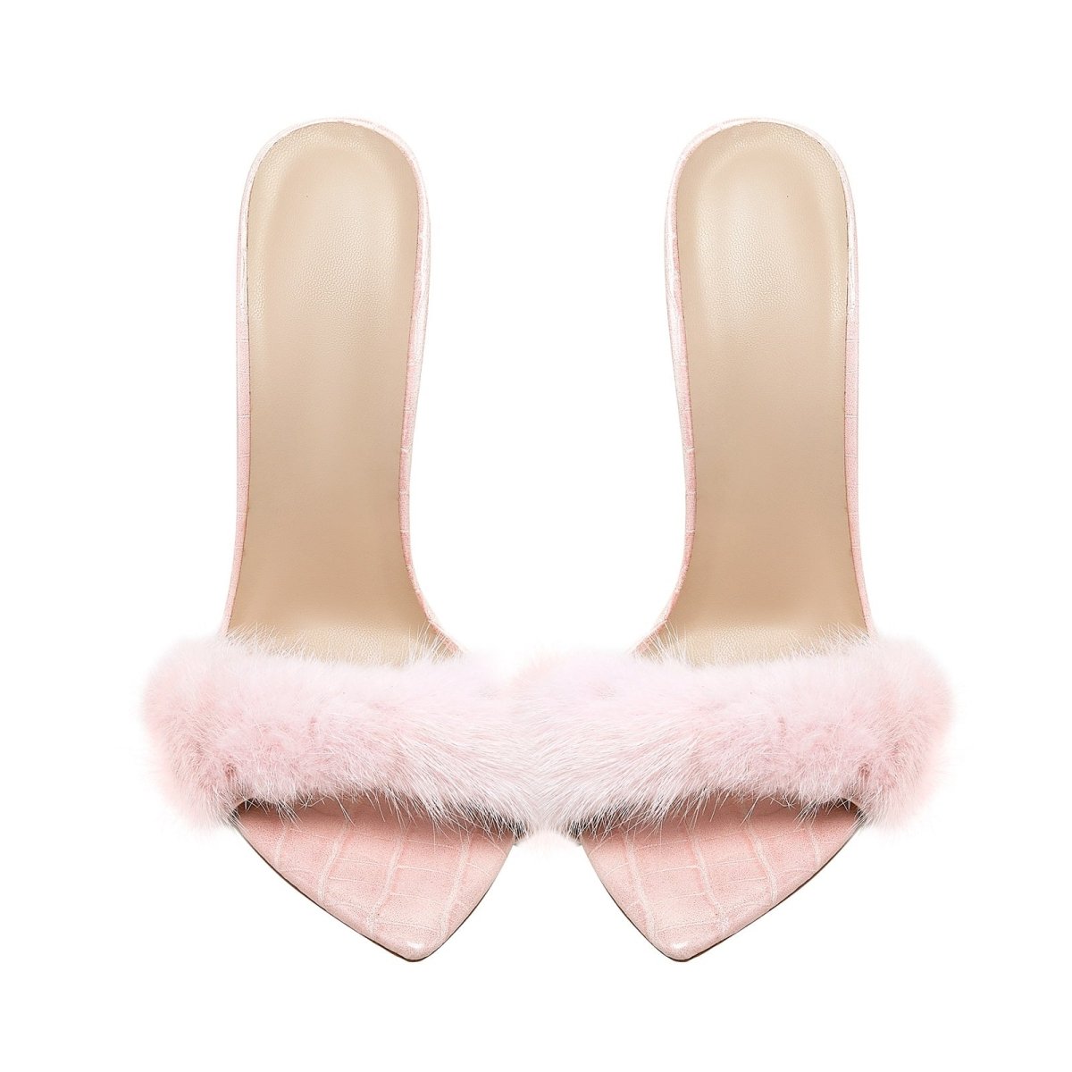 Lightweight Fluffy Pink Heels Jady Rose