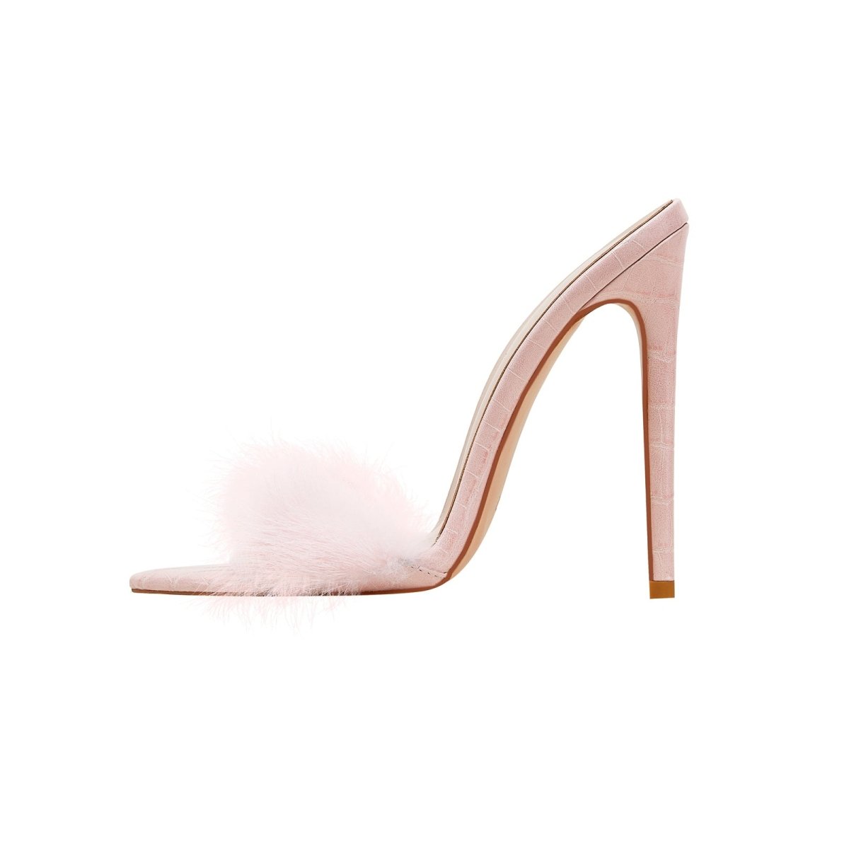 Lightweight Fluffy Pink Heels Jady Rose