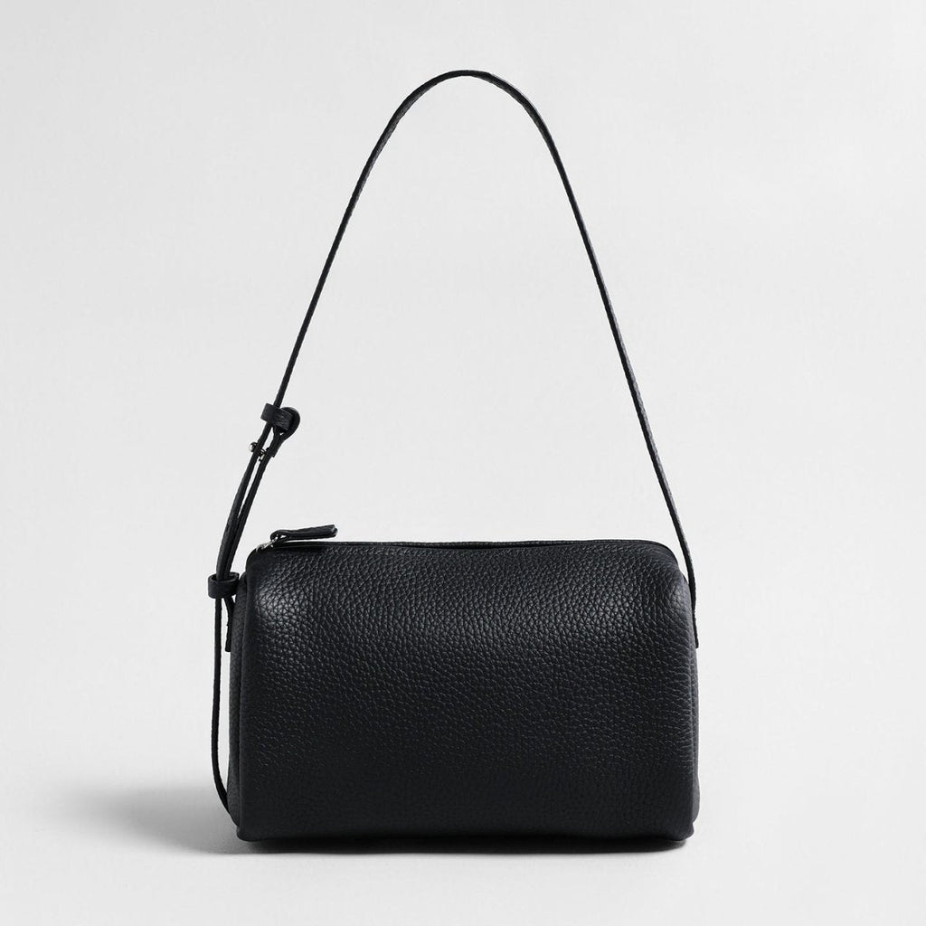 Premium Pebbled Calfskin Cylinder Bag – Trending Barrel Shoulder Crossbody Cilela