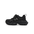 Women's Black Retro Platform Sneakers – Star Detail Masoomake